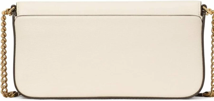Kate Spade New York Serena Leather Wallet with Chain Strap, Colorblock Design in Taupe & Multi, Saffiano Leather Crossbody Bag