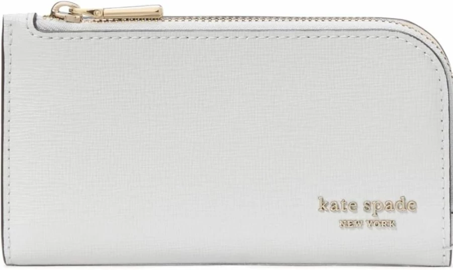 Kate Spade New York Devin Saffiano Leather Slim Bifold Wallet for Women | Small RFID Card Holder