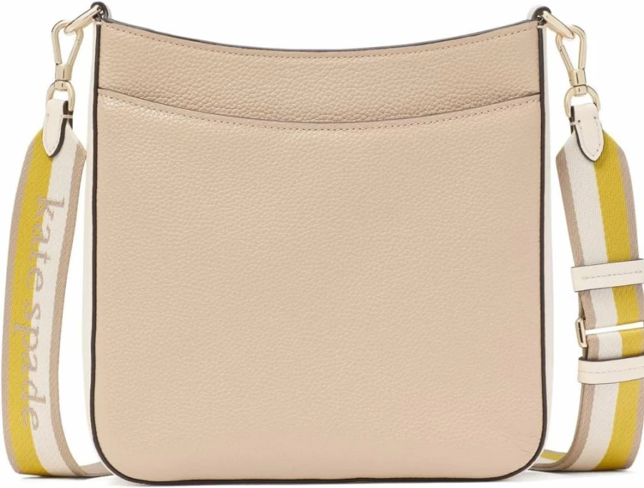 Kate Spade New York Hudson Large Leather Crossbody Bag in Colorblock Pebbled Leather