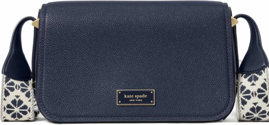 Kate Spade New York Small Flap Crossbody Bag with Floral Coated Canvas Design