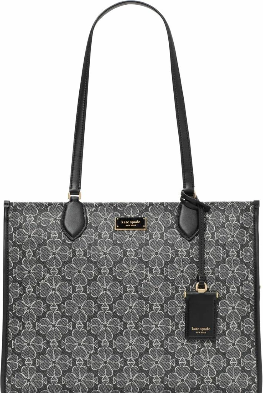 Kate Spade New York Large Market Tote Bag - Spade Flower Print Coated Canvas Handbag for Women