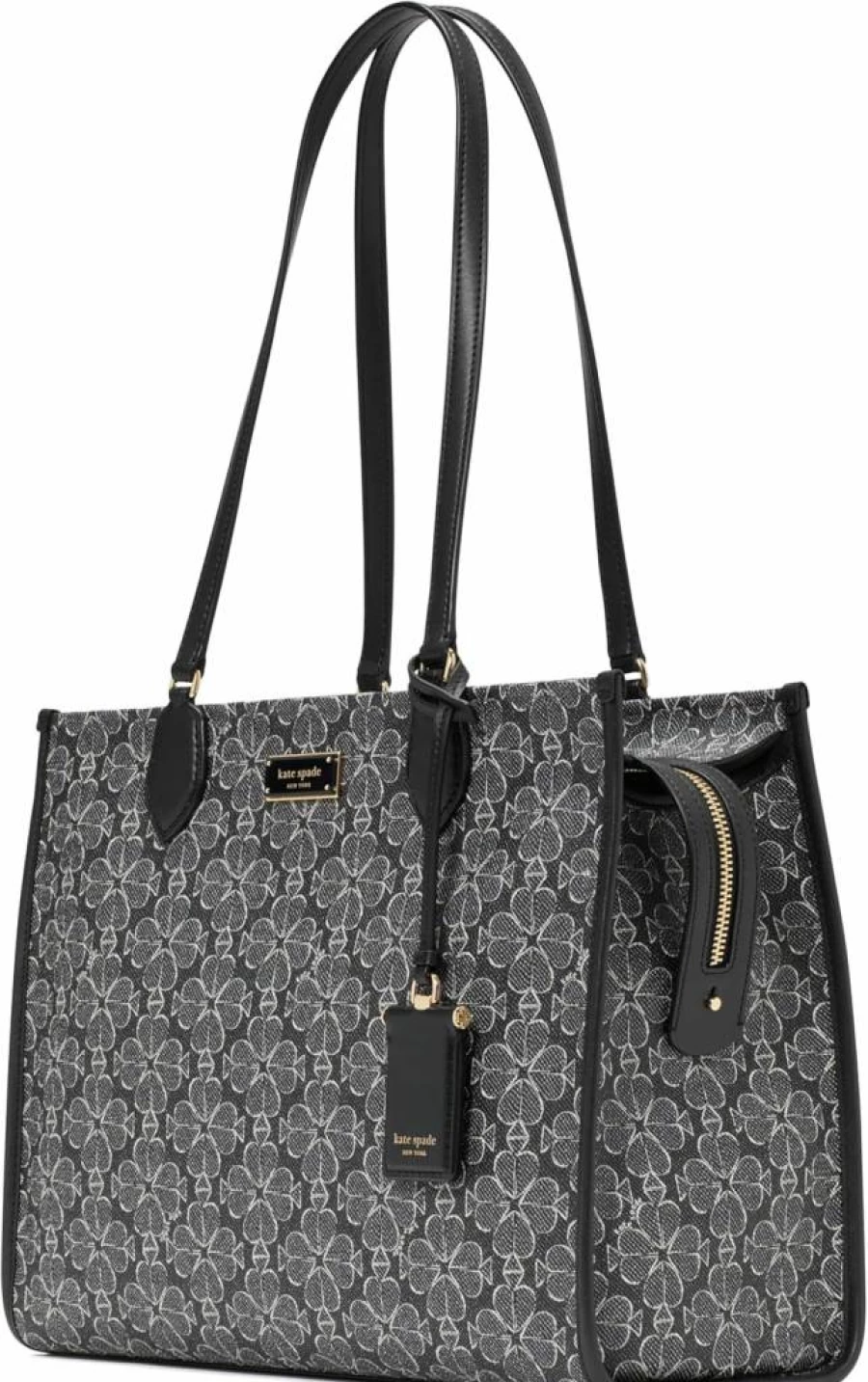 Kate Spade New York Large Market Tote Bag - Spade Flower Print Coated Canvas Handbag for Women
