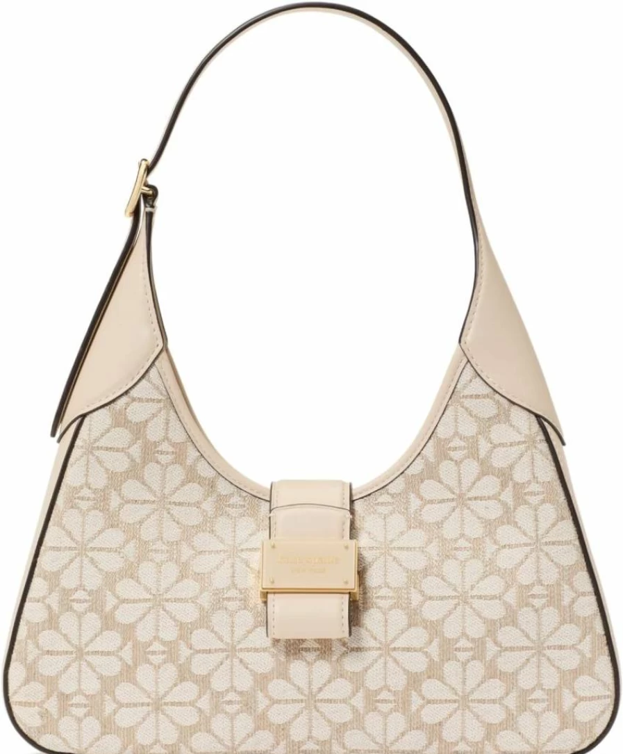 Kate Spade New York Nouveau Small Shoulder Bag - Floral Jacquard Design, Natural Multi Color, Women's Crossbody Purse