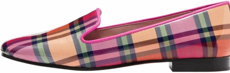 Kate Spade New York Women's Plaid Loafers – Comfortable Lounge Slip-On Shoes for Women