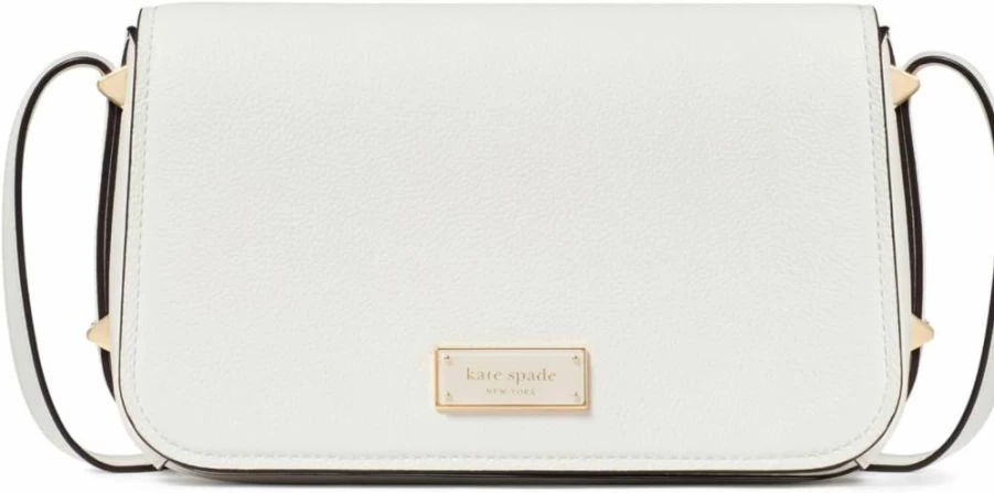 Kate Spade New York Liv Small Leather Crossbody Bag - Pebbled Leather Flap Bag for Women