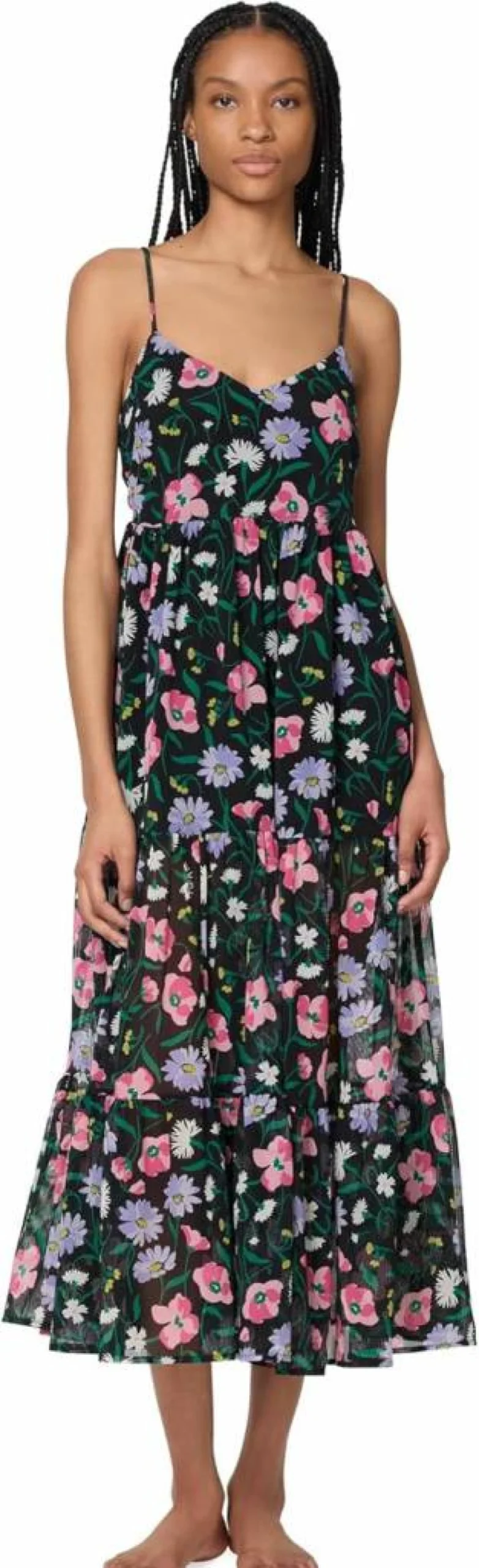 Kate Spade New York Women's Floral Tiered Cover-Up Dress for Spring and Summer