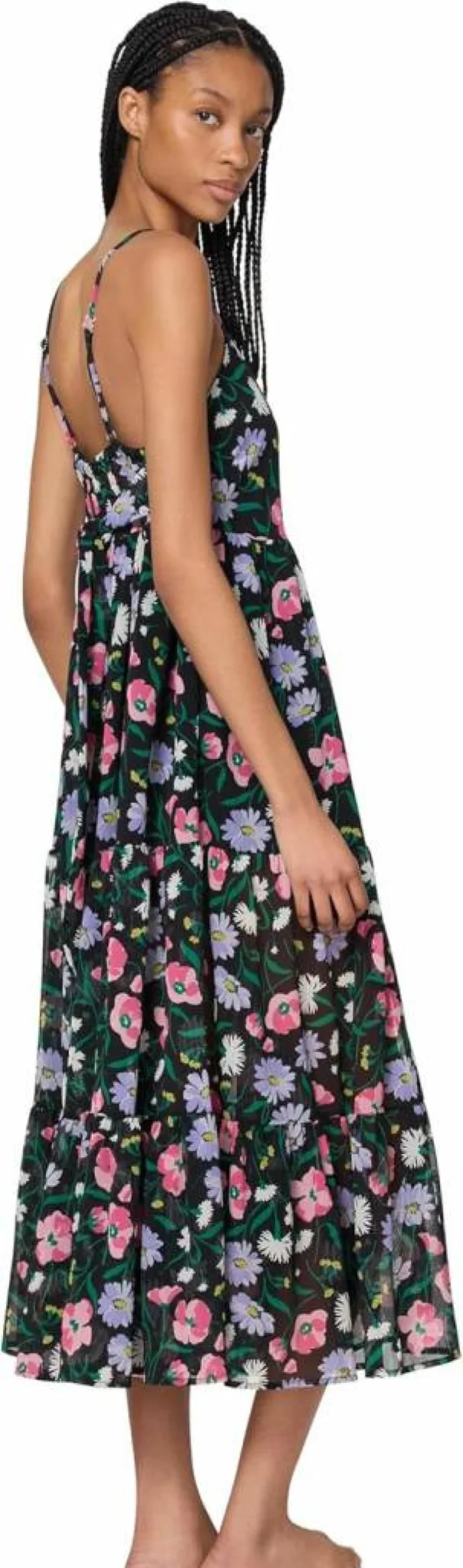 Kate Spade New York Women's Floral Tiered Cover-Up Dress for Spring and Summer