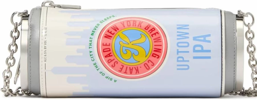 Kate Spade New York Metallic Leather Pochette - Snack Time Shiny Crossbody Bag for Women