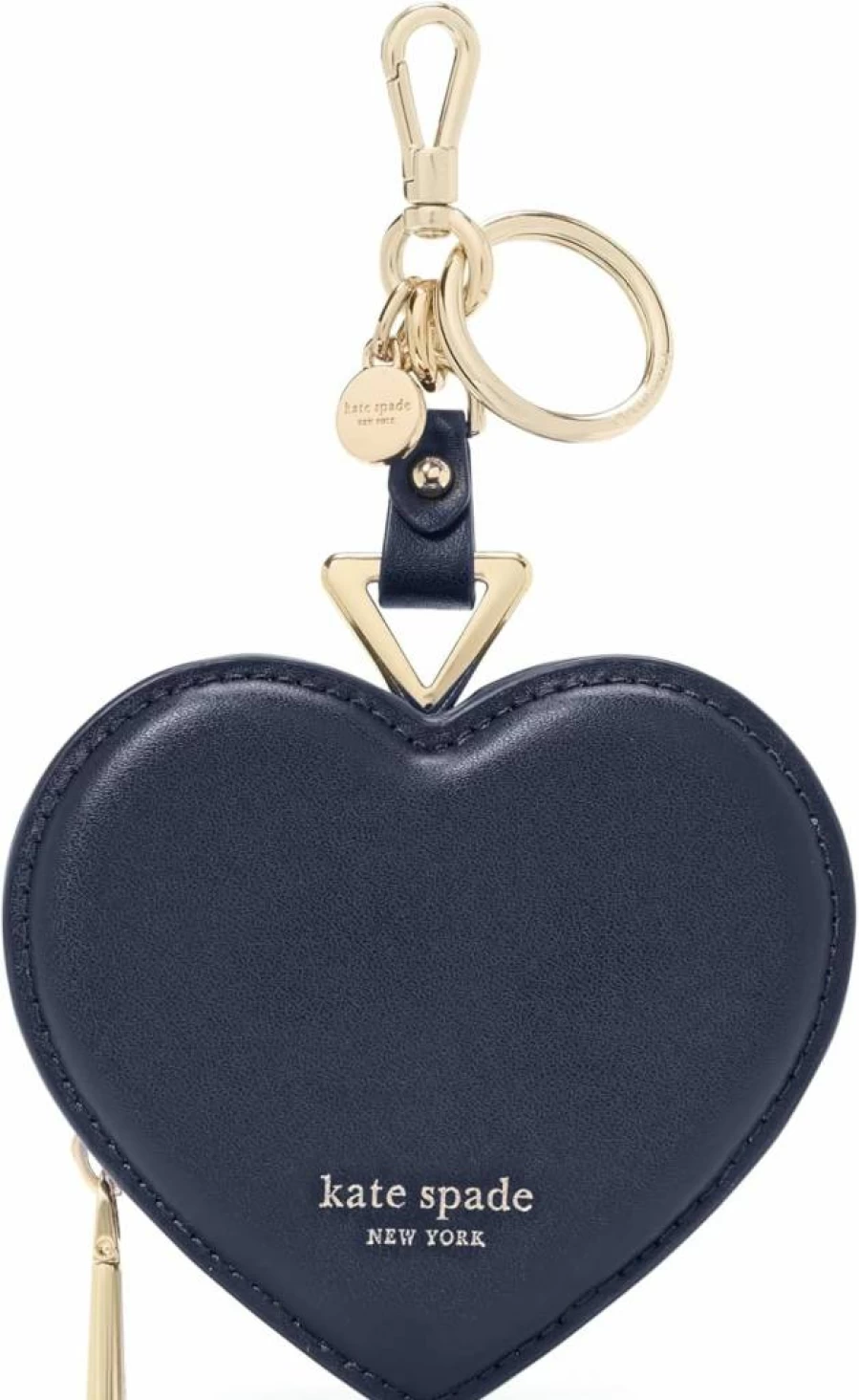 Kate Spade New York Liv Smooth Leather Heart-Shaped Coin Wallet - Stylish Compact Card Holder for Women