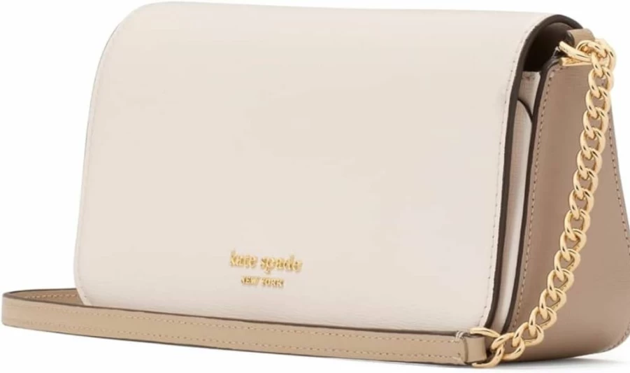 Kate Spade New York Devin Crossbody Bag - Saffiano Leather Wallet with Chain Strap for Women