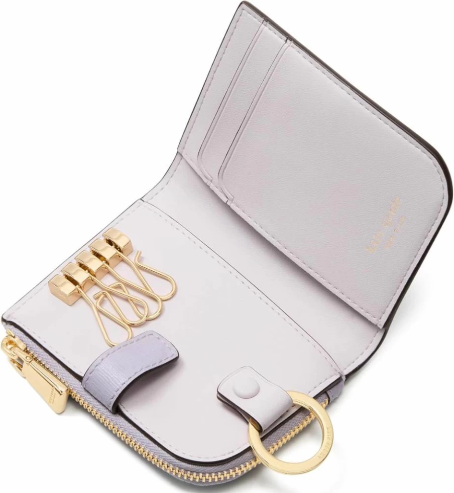Kate Spade New York Devin Leather Keychain - Saffiano Key Holder for Women