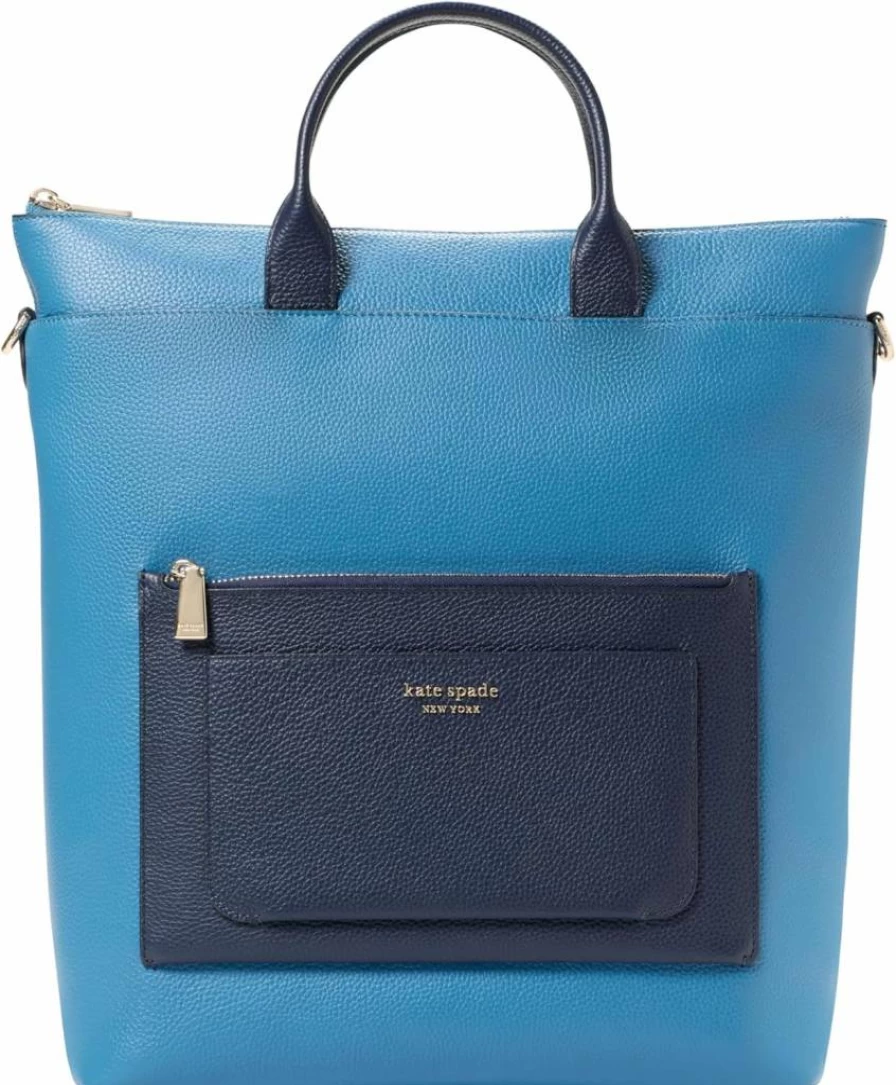 Kate Spade New York Walker Convertible Backpack in Colorblock Leather, Back to School Design, Multi-Color Style