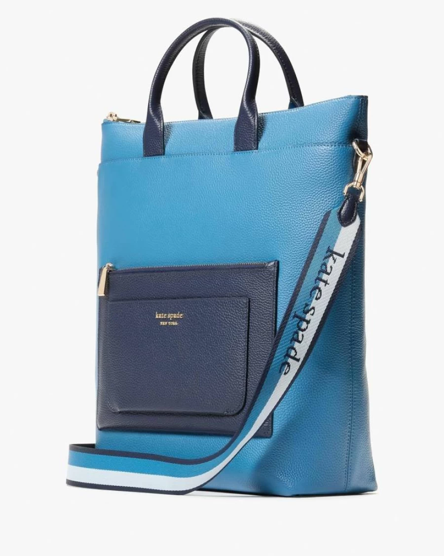 Kate Spade New York Walker Convertible Backpack in Colorblock Leather, Back to School Design, Multi-Color Style