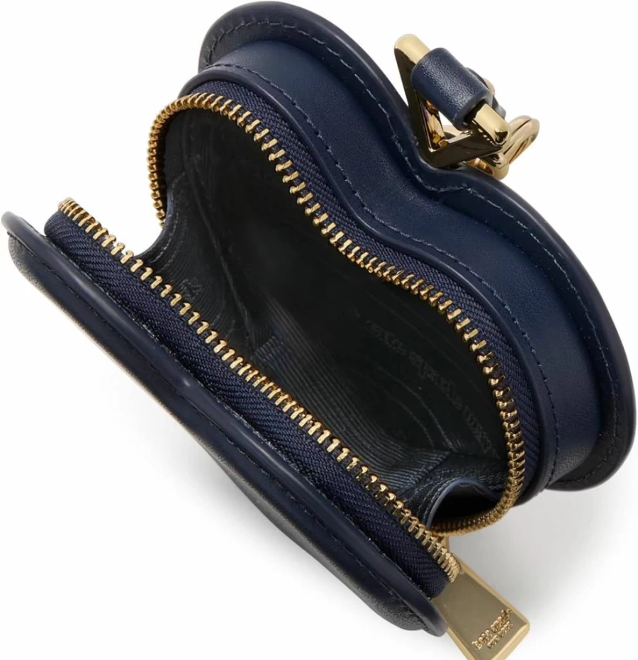 Kate Spade New York Liv Smooth Leather Heart-Shaped Coin Wallet - Stylish Compact Card Holder