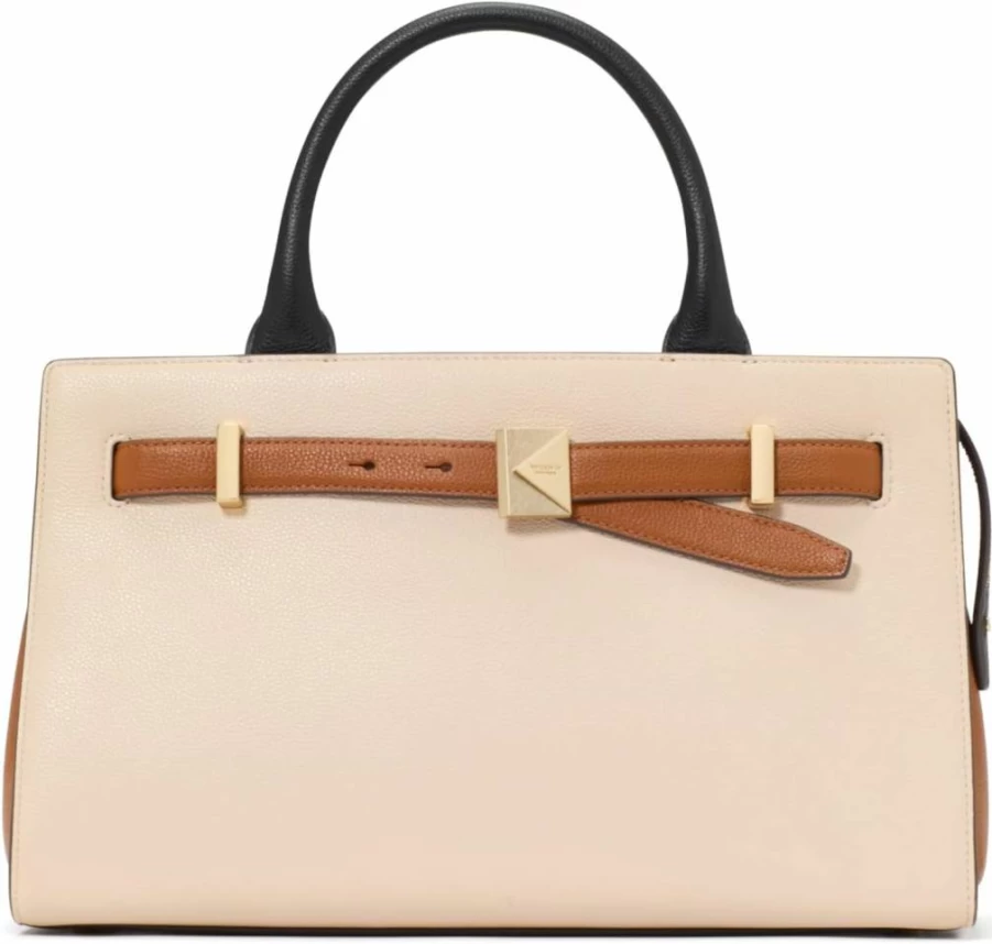 Kate Spade New York Medium Leather Satchel - Stylish Deco Pebbled Crossbody Bag for Women