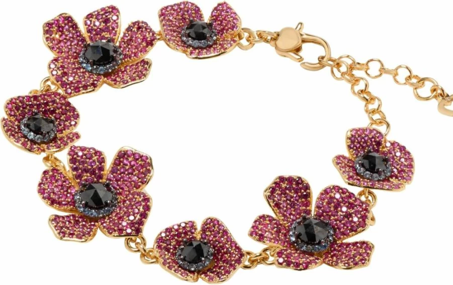 Kate Spade New York Poppy Power Statement Bracelet in Pink & Multi-Color | Stylish Women's Fashion Jewelry