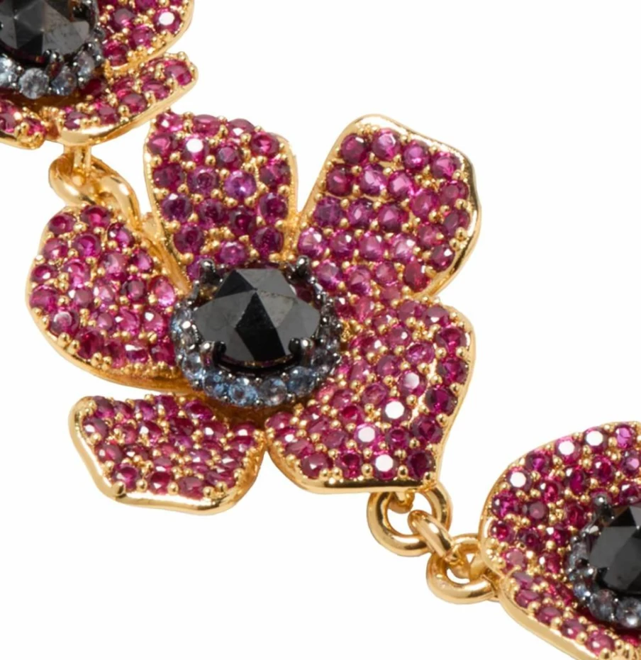 Kate Spade New York Poppy Power Statement Bracelet in Pink & Multi-Color | Stylish Women's Fashion Jewelry