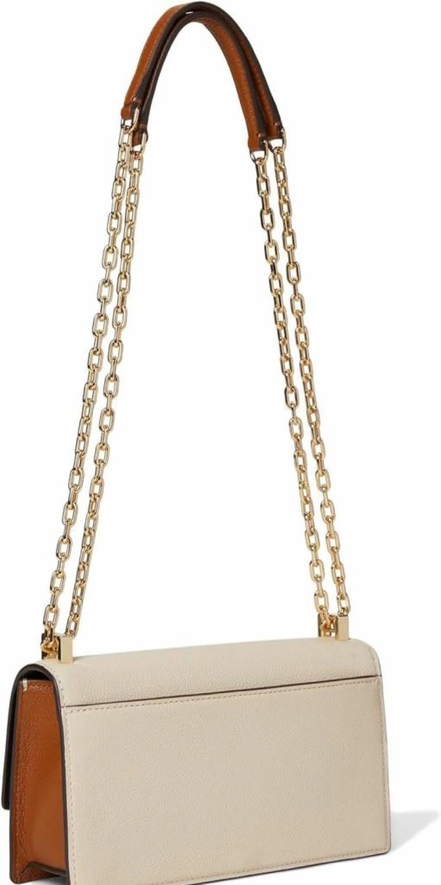 Kate Spade New York Mini Leather Crossbody Bag with Chain Strap - Deco Pebbled Flap Shoulder Purse for Women