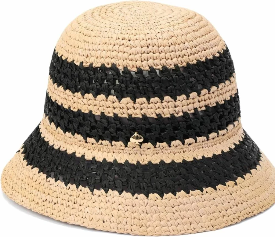 Kate Spade New York Women's Cloche Hat - Striped Summer Fashion Cap, Stylish Sun Hat for Women