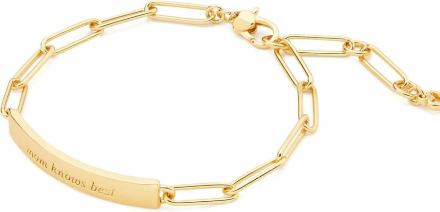 Kate Spade New York "Mom Knows Best" Charm Bracelet - Sterling Silver Gift for Women