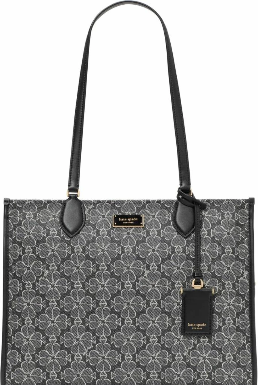 Kate Spade New York Large Market Tote Bag - Spade Flower Coated Canvas Handbag for Women