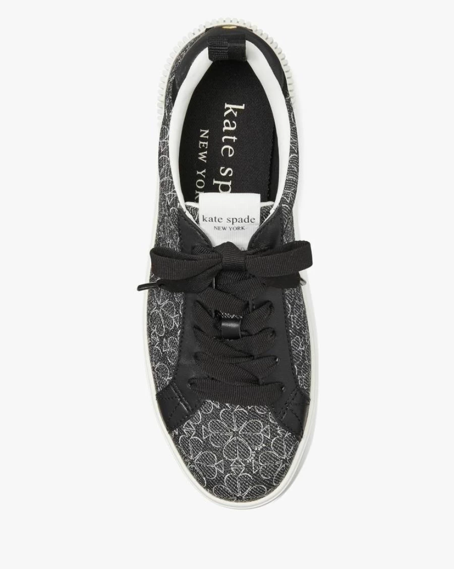 Kate Spade New York Women's Floral Lace-Up Sneakers - Stylish Flower Print Fashion Shoes