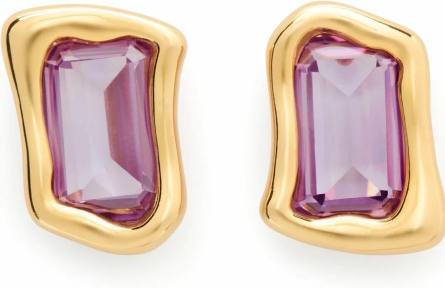 Kate Spade New York Molten Glass Stud Earrings – Sparkling Crystal Accent Studs for Women