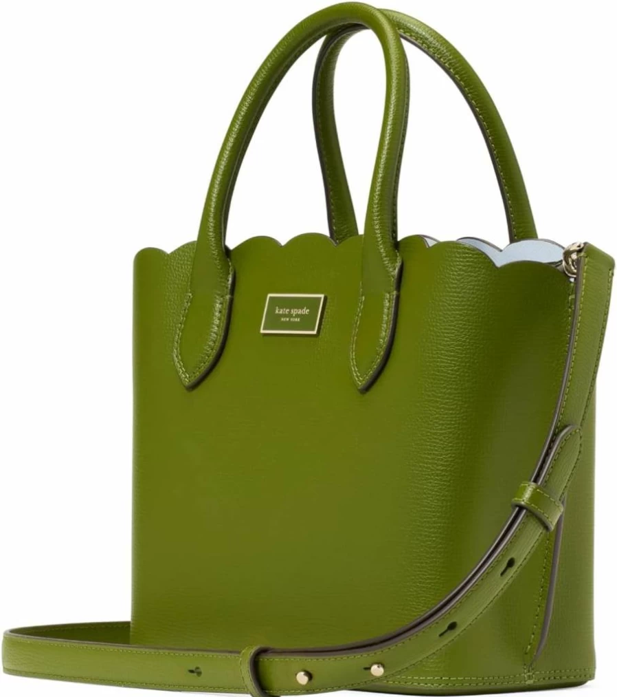 Kate Spade New York Jungle Vine Scalloped Leather Crossbody Bag - Stylish Tote for Women