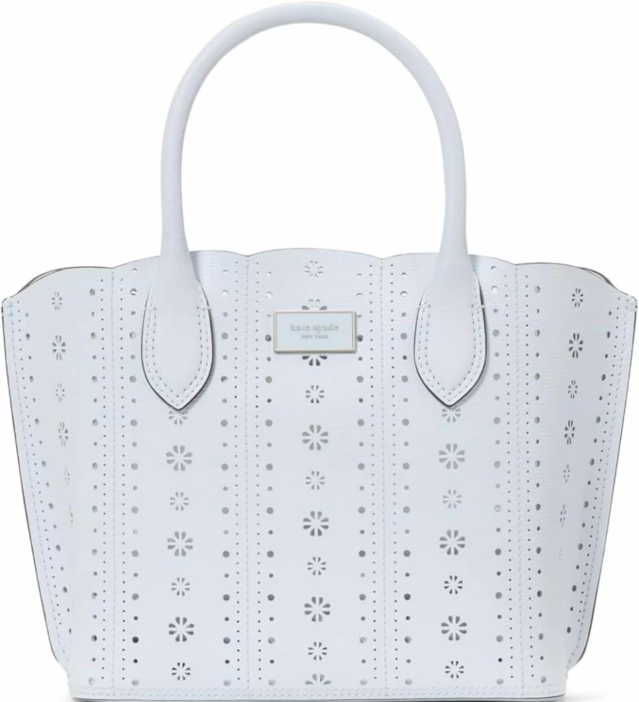 Kate Spade New York Taro Milk Leather Crossbody Tote Bag, Stylish Pointelle Crossgrain Design