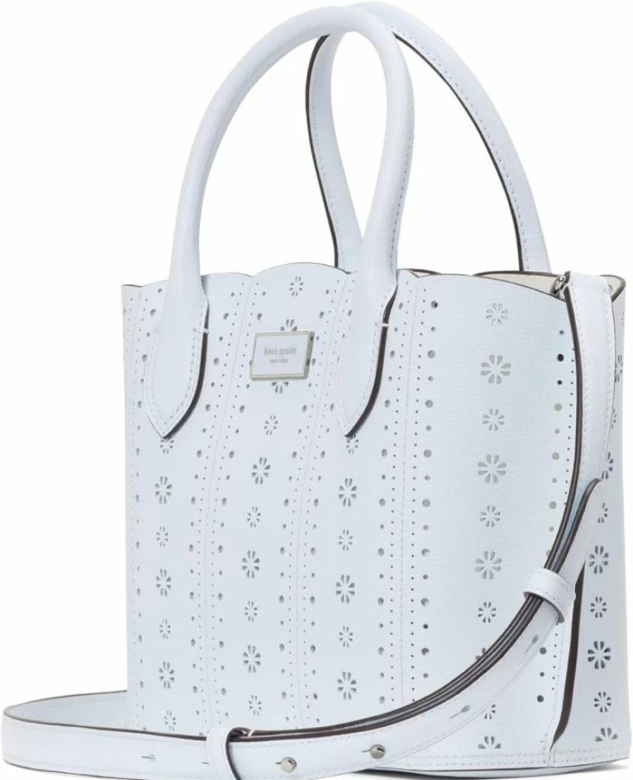 Kate Spade New York Taro Milk Leather Crossbody Tote Bag, Stylish Pointelle Crossgrain Design