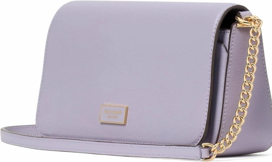 Kate Spade New York Serena Leather Crossbody Wallet with Chain Strap, Saffiano Texture, Fashionable Women's Purse