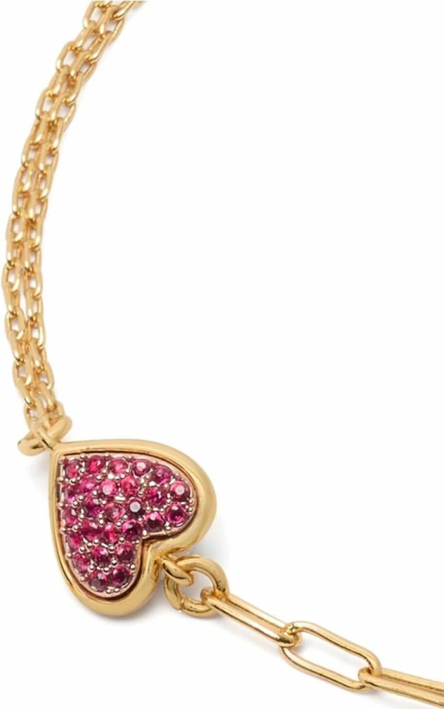 Kate Spade New York Heart Pave Line Bracelet - Sterling Silver Cubic Zirconia Adjustable Bangle