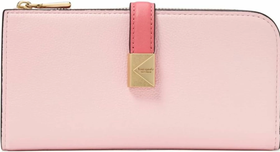 Kate Spade New York Women's Colorblock Leather Slim Wallet with Zip Closure