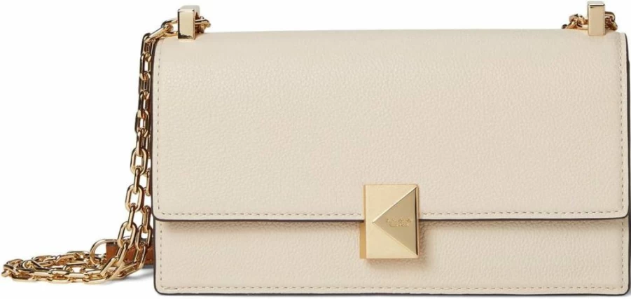 Kate Spade New York Mini Flap Crossbody Bag - Deco Pebbled Leather with Chain Strap