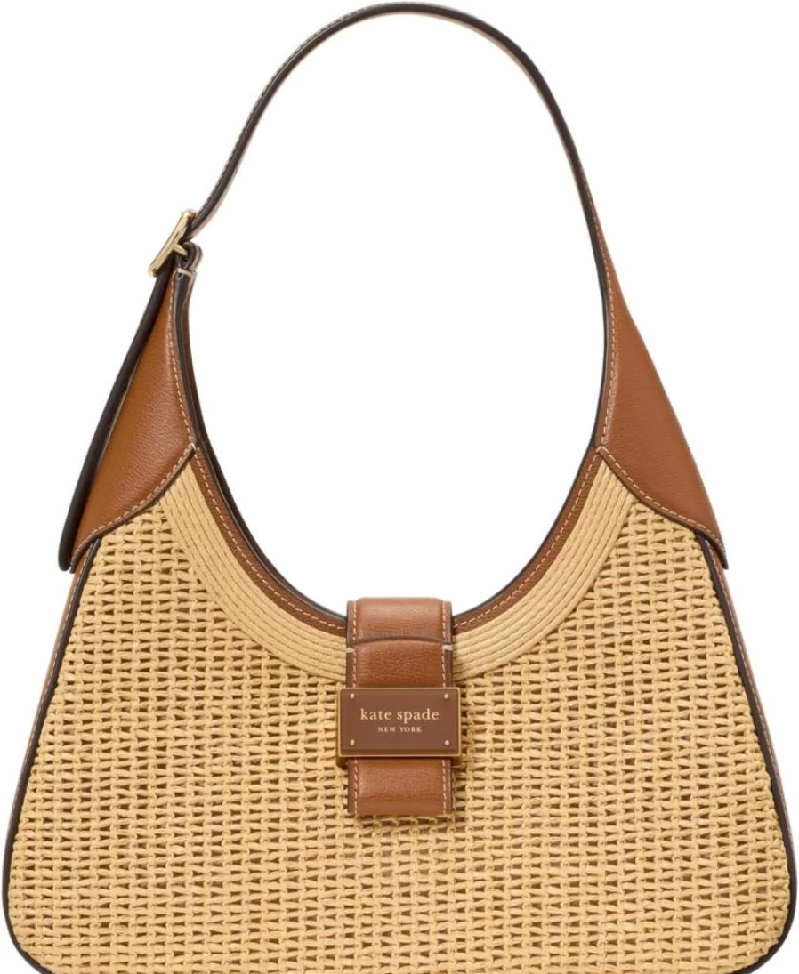 Kate Spade New York Nouveau Straw Shoulder Bag in Cavern Clay Multi Color