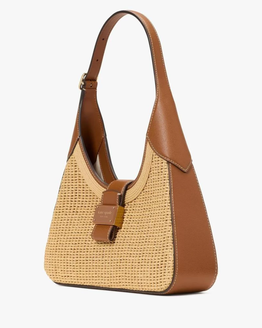 Kate Spade New York Nouveau Straw Shoulder Bag in Cavern Clay Multi Color