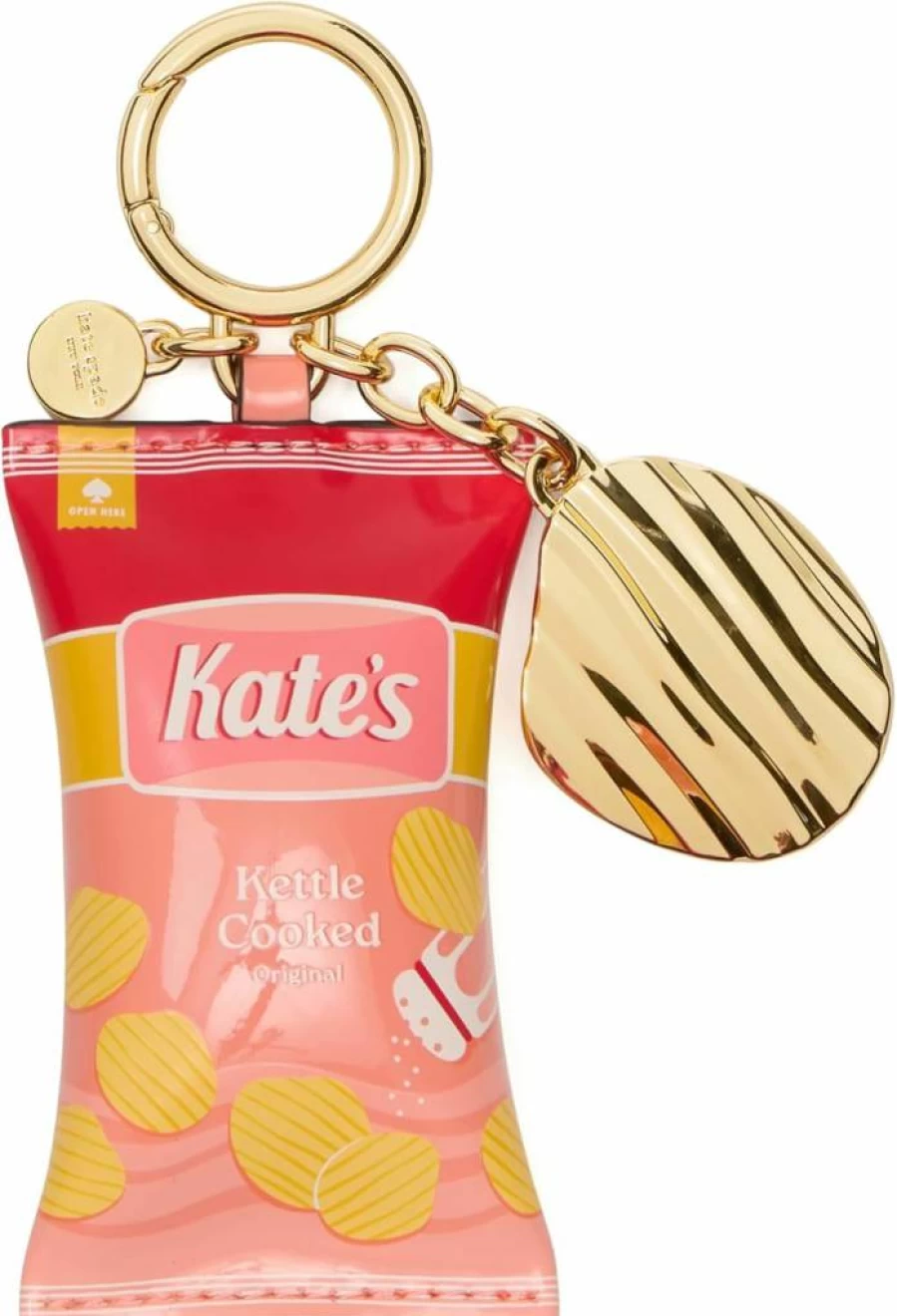 Kate Spade New York Snack Time Embossed Patent Leather Keychain - Stylish Multi-Color Key Fob for Women