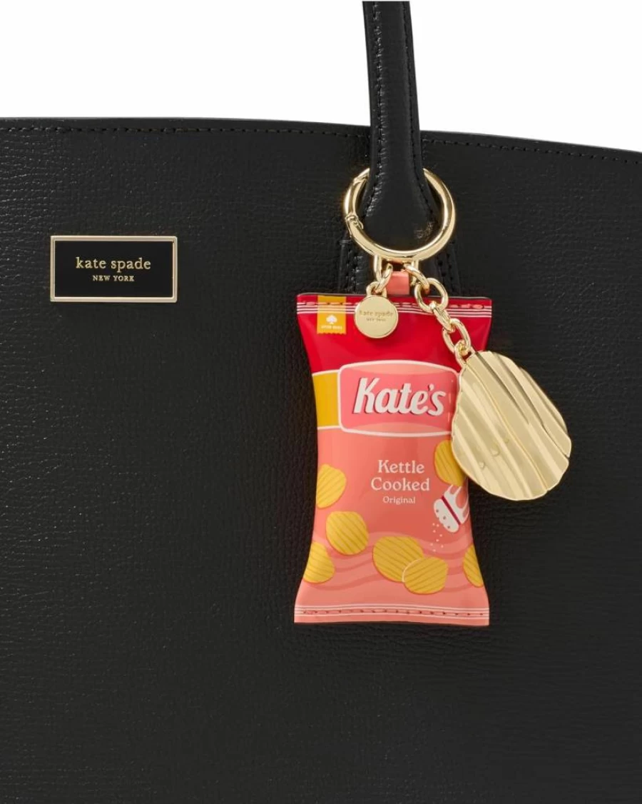 Kate Spade New York Snack Time Embossed Patent Leather Keychain - Stylish Multi-Color Key Fob for Women
