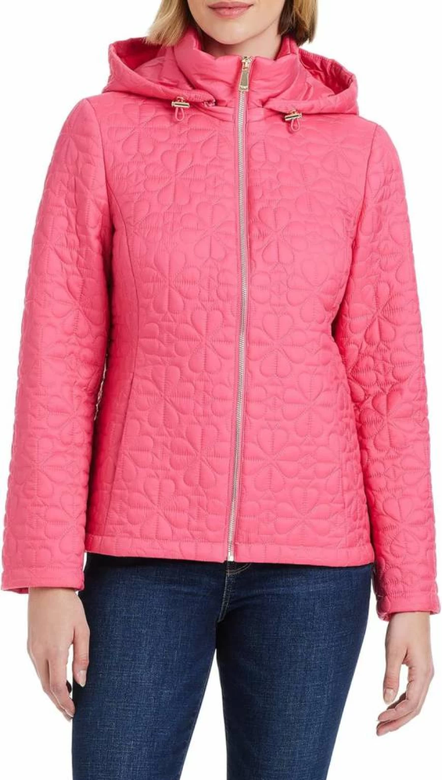 Kate Spade New York Women's Quilted Water-Resistant Jacket | Lightweight Midweight Coat for All Seasons