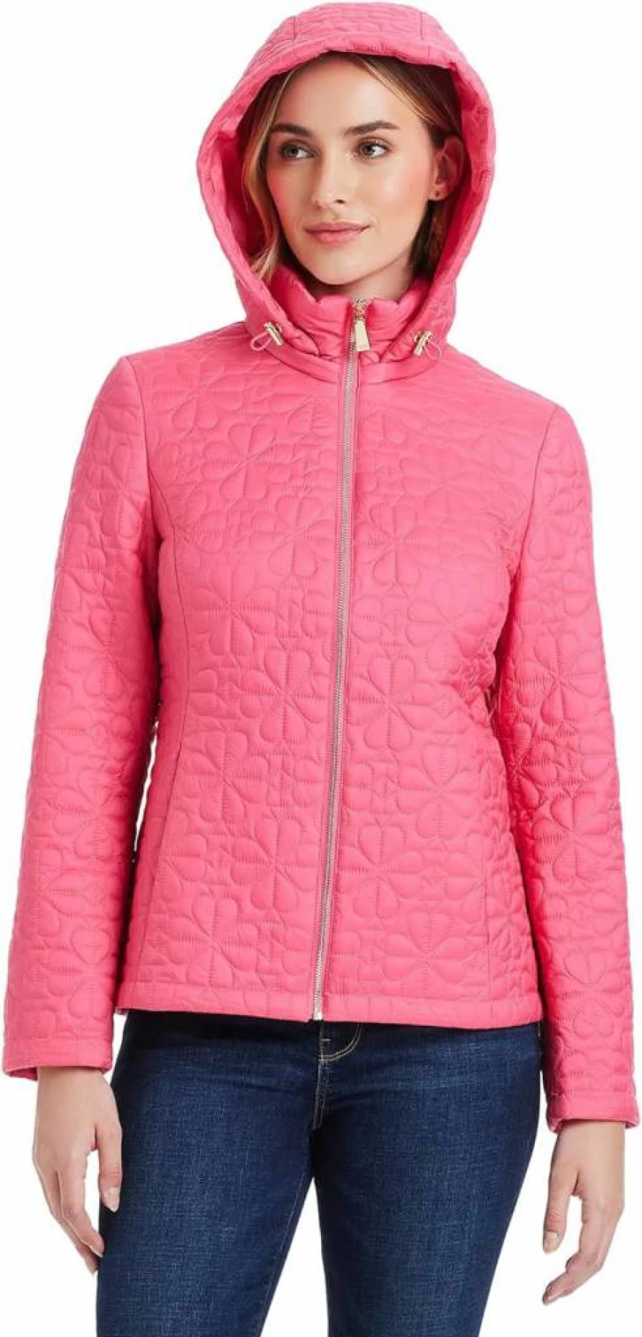 Kate Spade New York Women's Quilted Water-Resistant Jacket | Lightweight Midweight Coat for All Seasons
