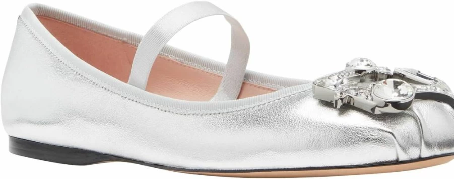 Kate Spade New York Renata Women's Mary Jane Ballet Flats - Comfortable & Stylish Leather Slip-On Shoes for Women