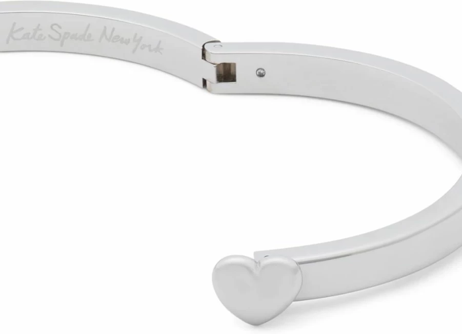 Kate Spade New York Heart You Hinged Bangle - Elegant Gold-Tone Love Bracelet for Women