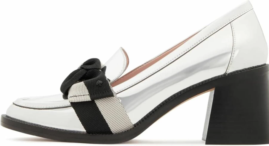 Kate Spade New York Women's Leandra Metallic Loafers - Stylish Gold Silver Pump Shoes for Women