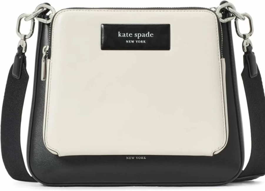 Kate Spade New York Smooth Leather Crossbody Bag - 3-in-1 Convertible Handbag for Women