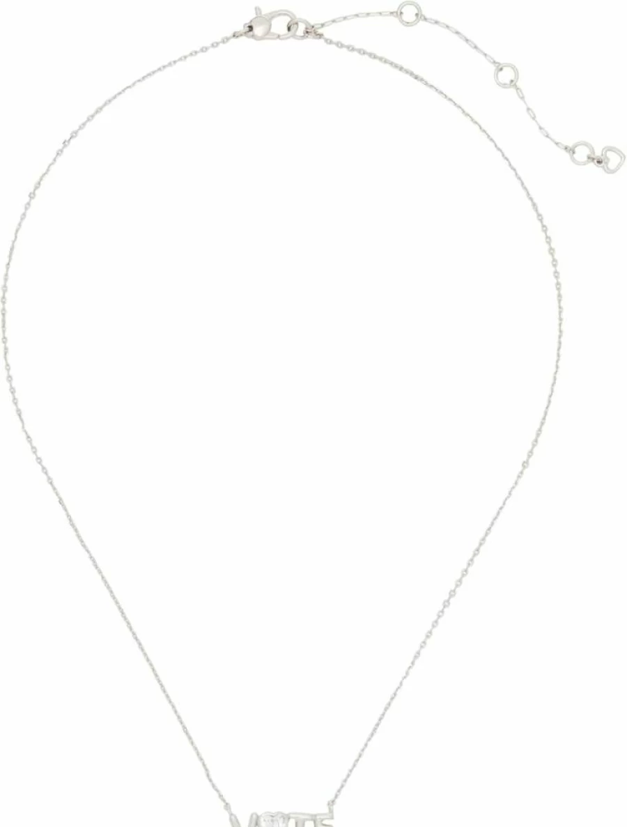 Kate Spade New York Have Your Say Mini Pendant Necklace - Elegant Gold-Tone Statement Jewelry