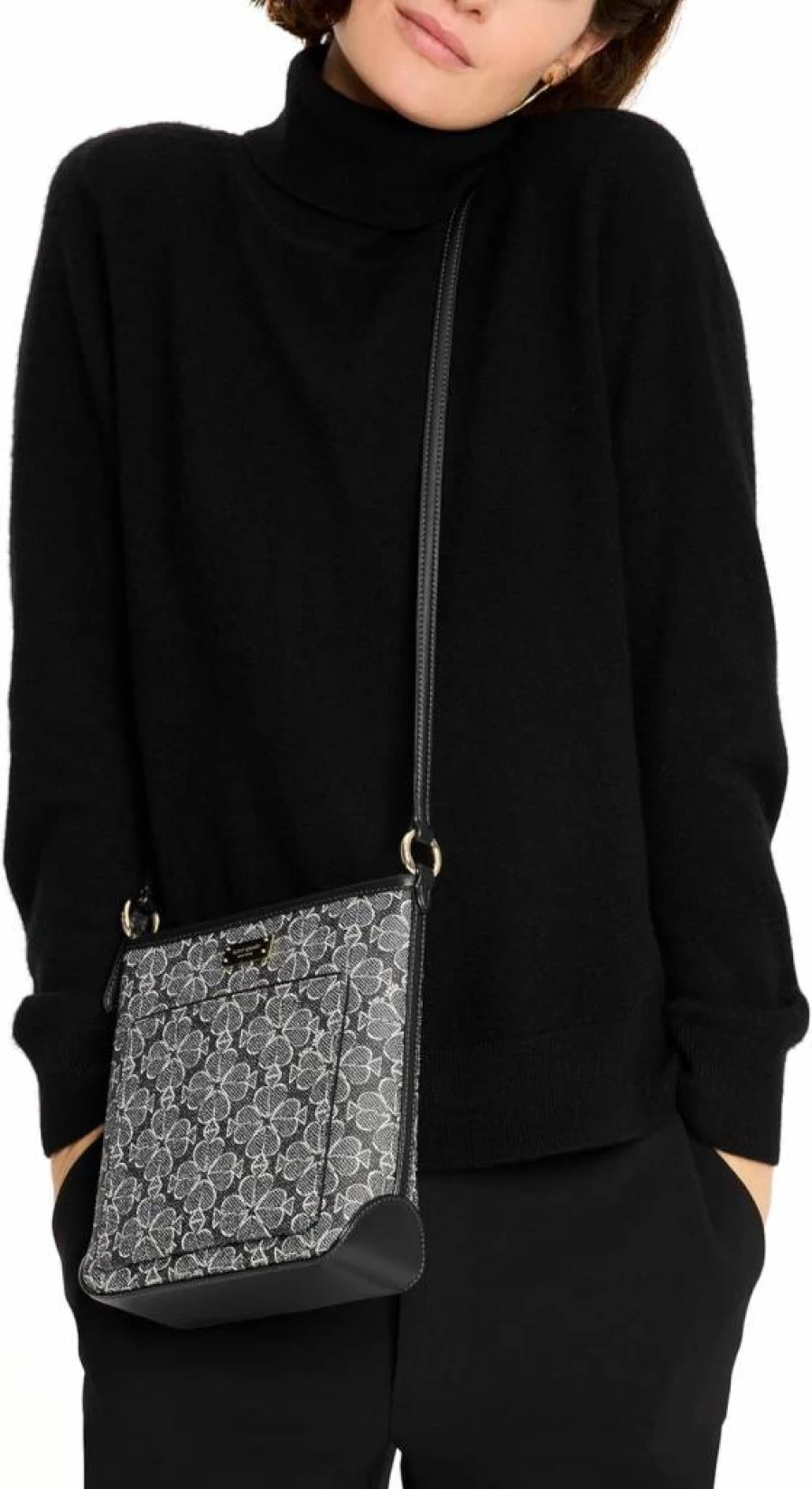 Kate Spade New York Small Spade Flower Swingpack in Coated Canvas