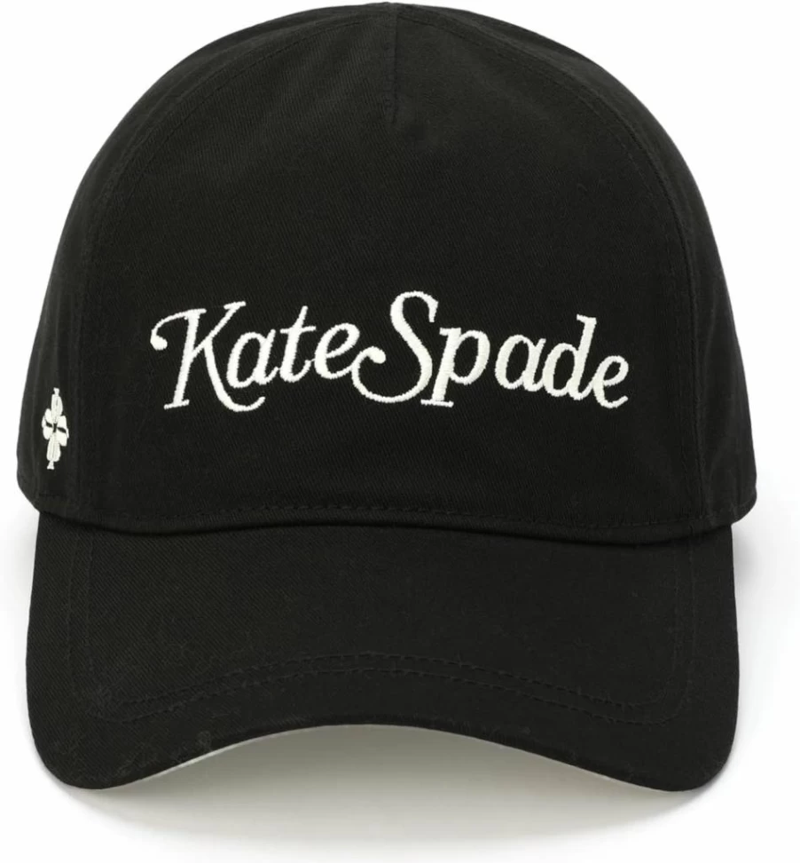 Kate Spade New York Women's Cotton Baseball Cap - Sun Protection Summer Hat, Stylish Magazine Script Design