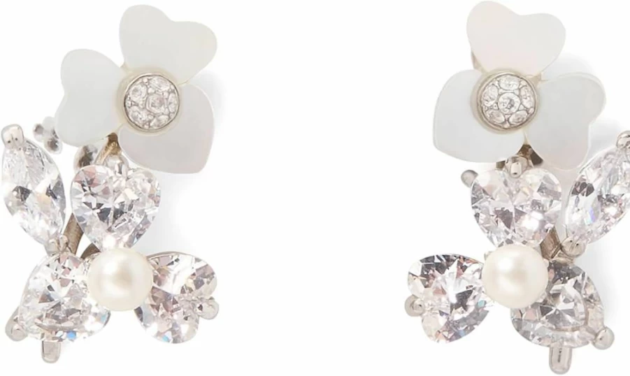 Kate Spade New York Precious Pansy Flower Stud Earrings - Gold-Tone Floral Cluster Design