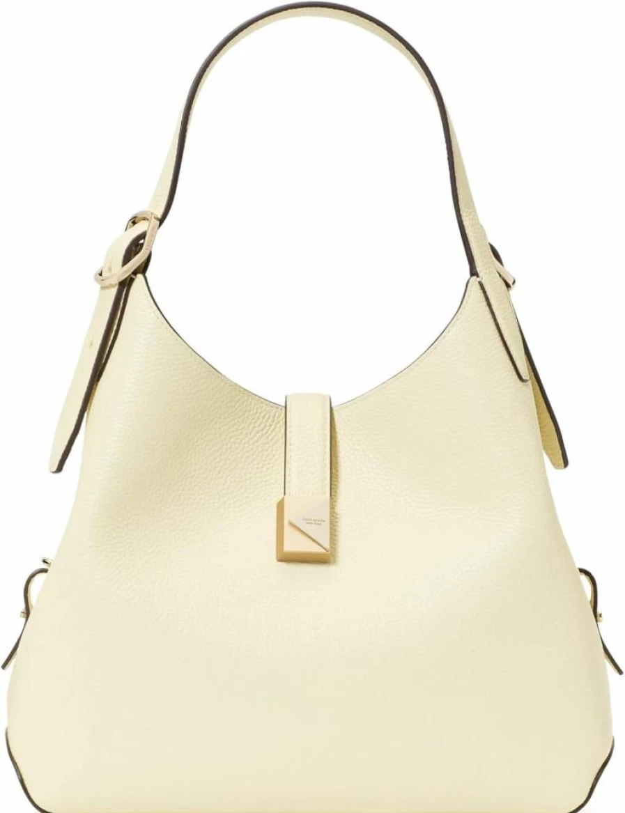 Kate Spade New York Sweet Cream Leather Crossbody Tote Bag - Stylish Pebbled Deco Design