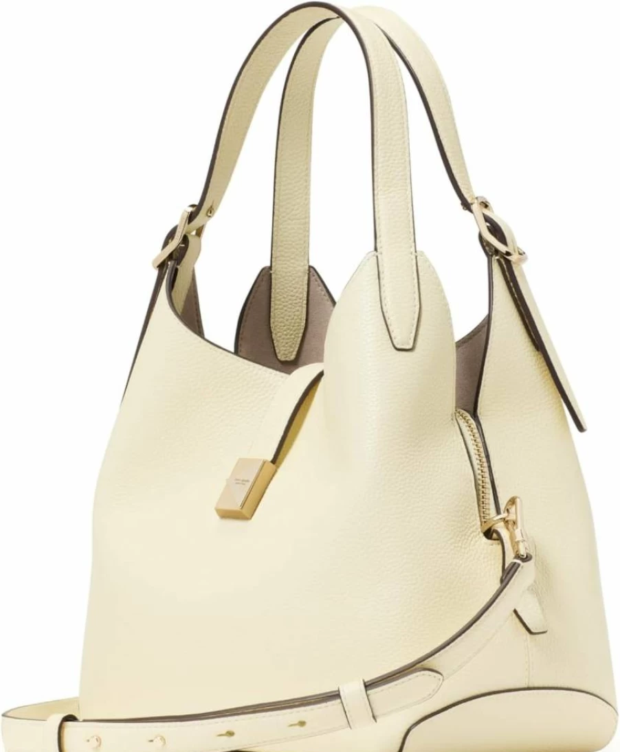 Kate Spade New York Sweet Cream Leather Crossbody Tote Bag - Stylish Pebbled Deco Design